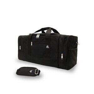 Unisex 25" Dual Zippered Sport Duffel Bag, Black